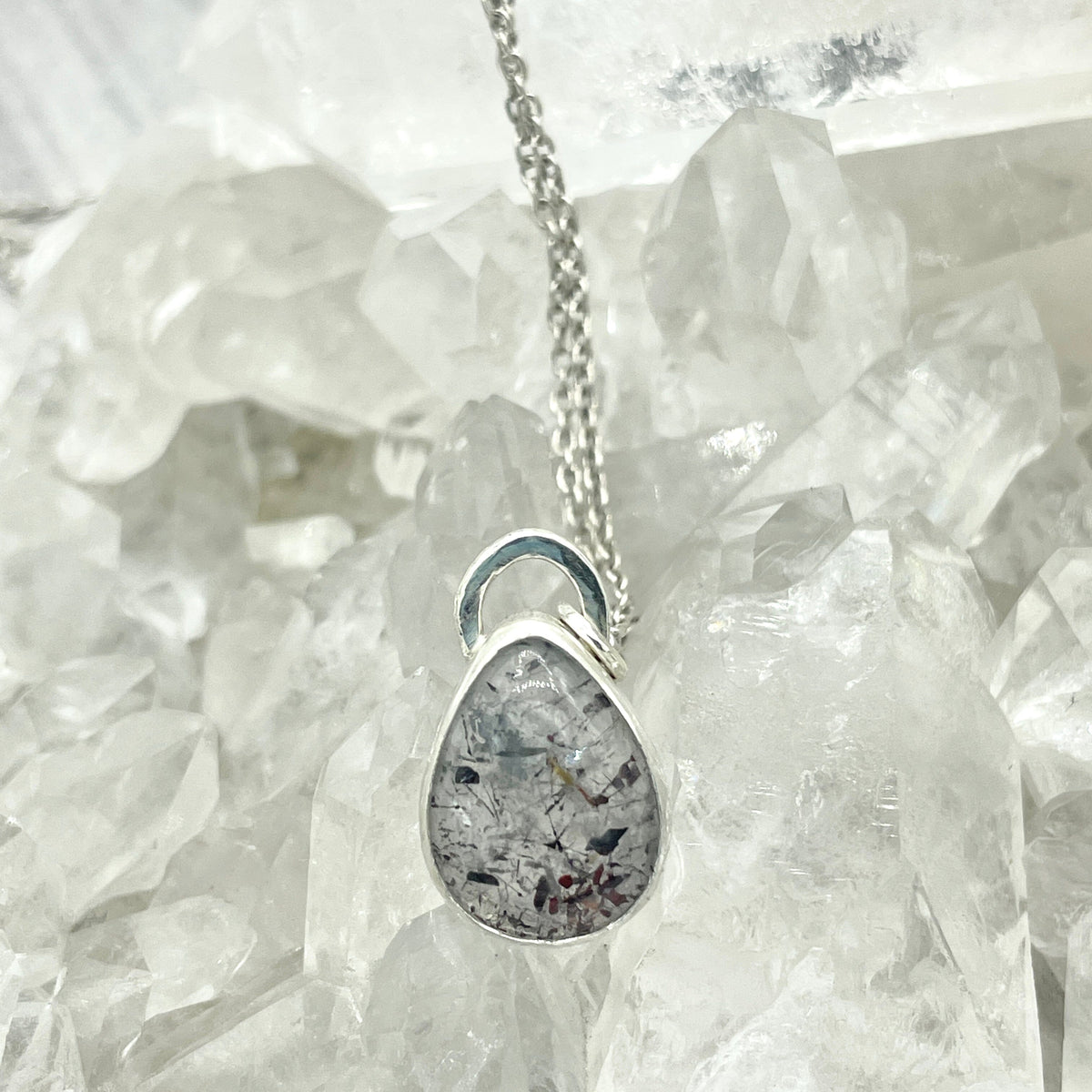 Lepidocrocite in Quartz Necklace - sterling silver | Aislinn Collection necklace Amanda K Lockrow