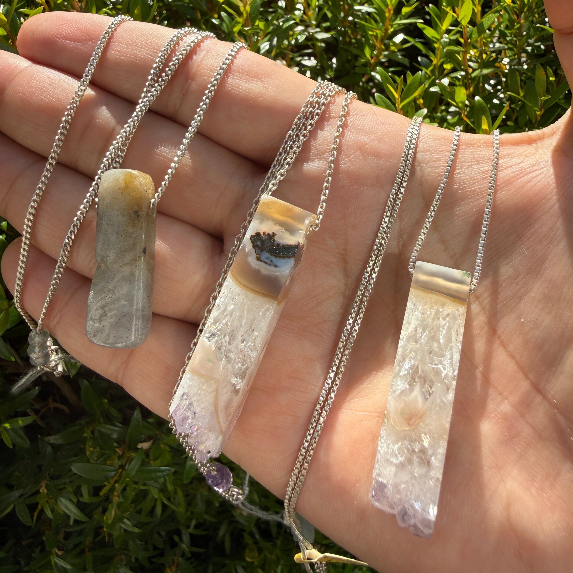 Amethyst stalactite floating pendant - Last one necklace Amanda K Lockrow