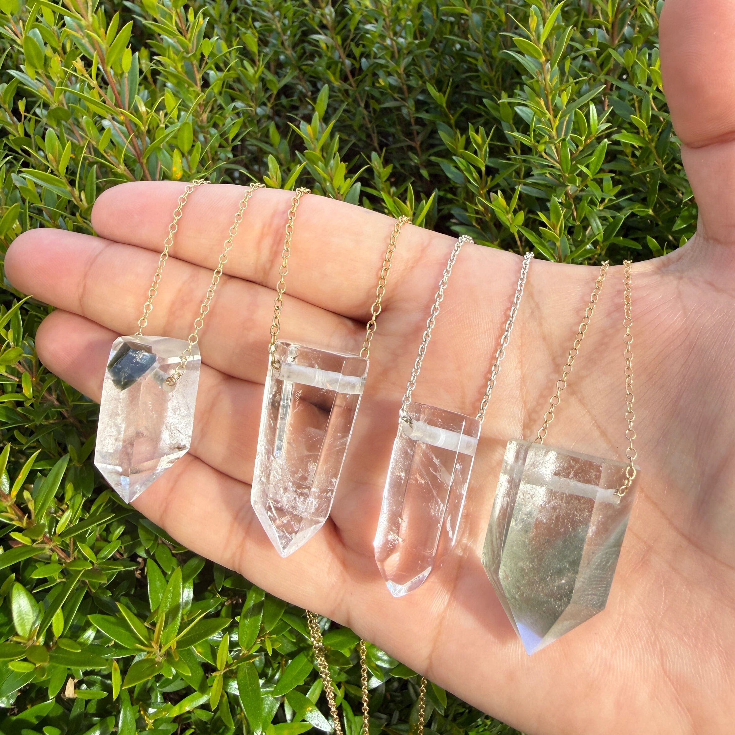Large Garden Quartz Necklace - Sterling Silver or Gold Filled | Aislinn Collection necklace Amanda K Lockrow