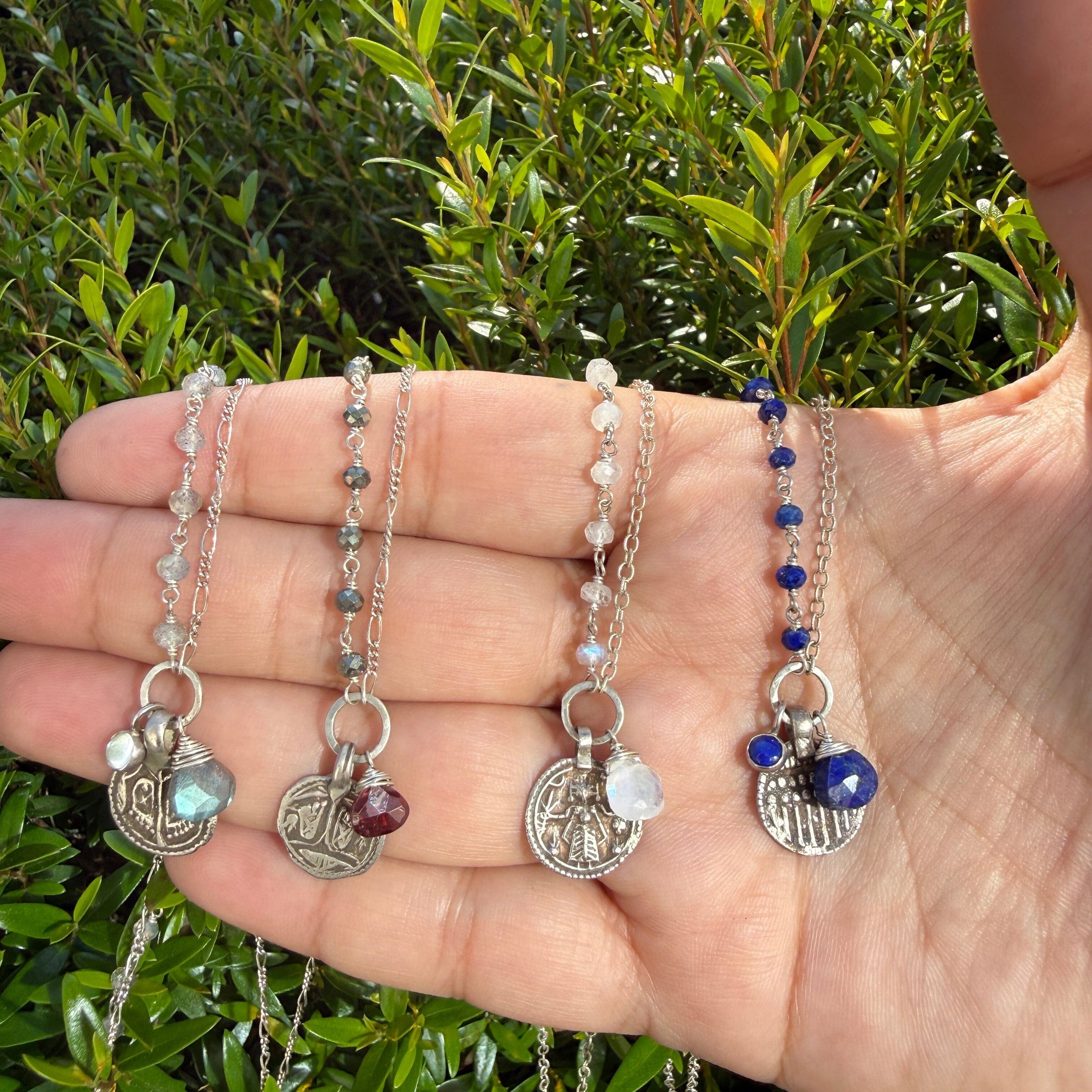 Vintage protective amulet sterling silver charm necklace - choose from options necklace Amanda K Lockrow
