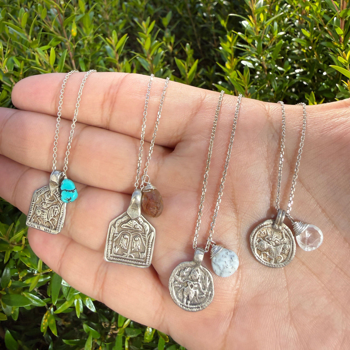 Vintage protective amulet sterling silver charm necklace - choose from options necklace Amanda K Lockrow