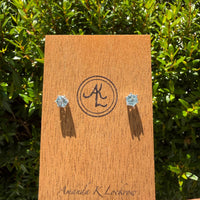 Blue Topaz Silver Stud Earrings earrings Amanda K Lockrow