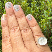 Maayan Enhydro Quartz Ring - sterling silver | Size 6 | Aislinn Collection ring Amanda K Lockrow
