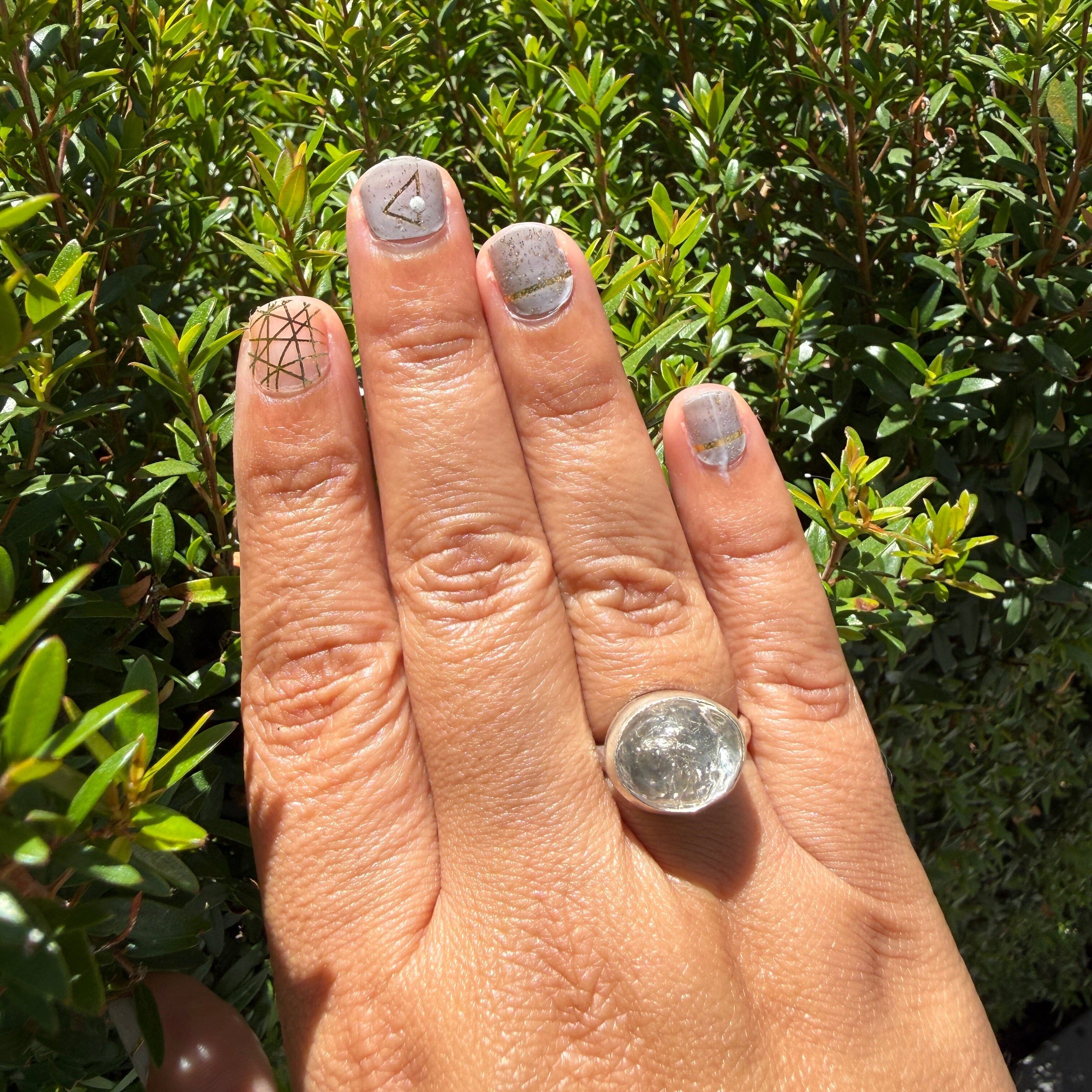 Lynn Enhydro Quartz Ring - sterling silver | Size 9 | Aislinn Collection ring Amanda K Lockrow