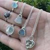 Third Eye Small Rainbow Moonstone Triangle Necklace - sterling silver | Talisman Collection necklace Amanda K Lockrow