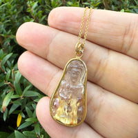 Kuan Yin Rutilated Quartz Crystal Necklace - gold filled | Talisman Collection necklace Amanda K Lockrow