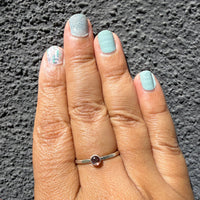 Gemdrop 4mm Stacking Ring - sterling silver | Stone Love Collection ring Amanda K Lockrow