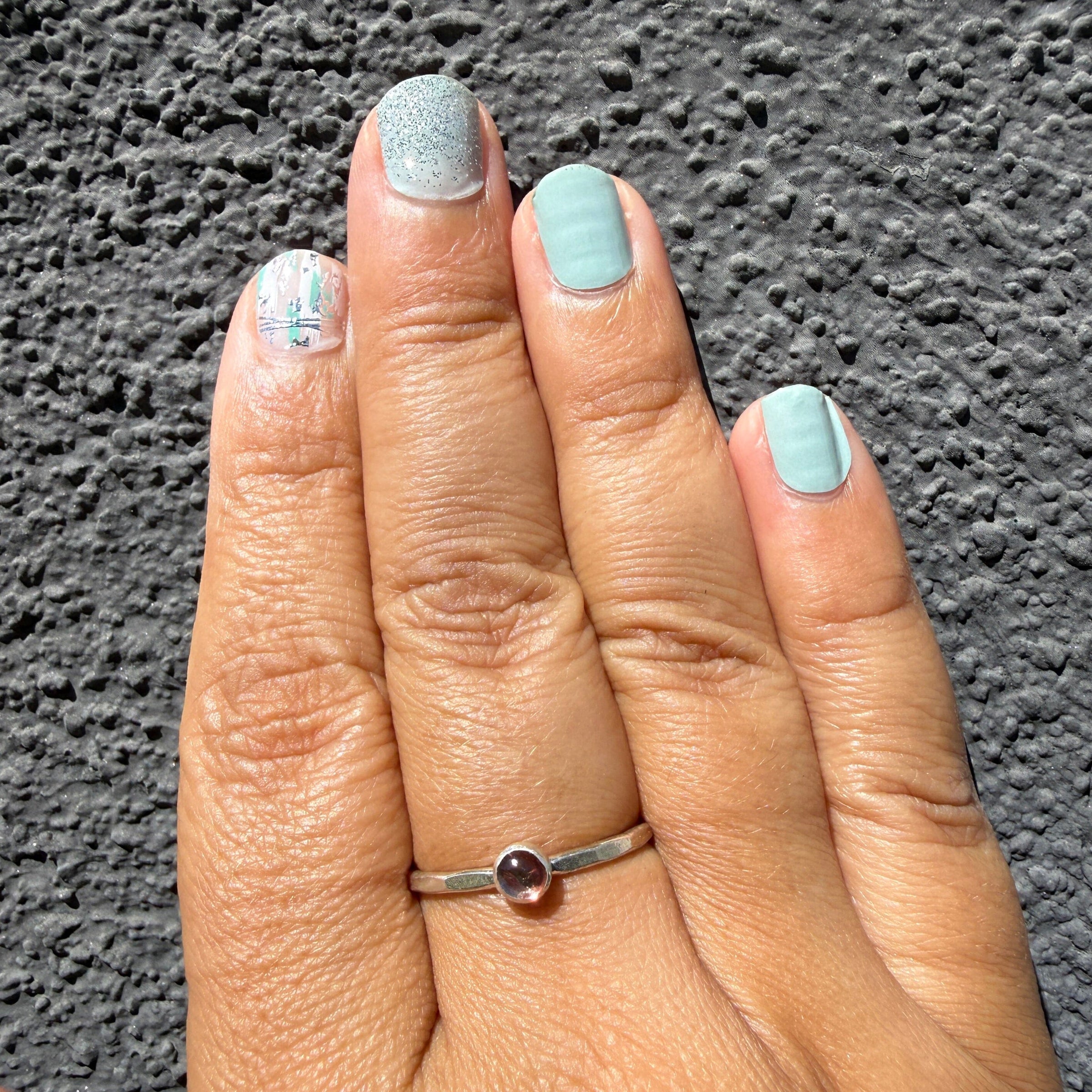 Gemdrop 4mm Stacking Ring - sterling silver | Stone Love Collection ring Amanda K Lockrow