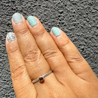 Gemdrop 4mm Stacking Ring - sterling silver | Stone Love Collection ring Amanda K Lockrow