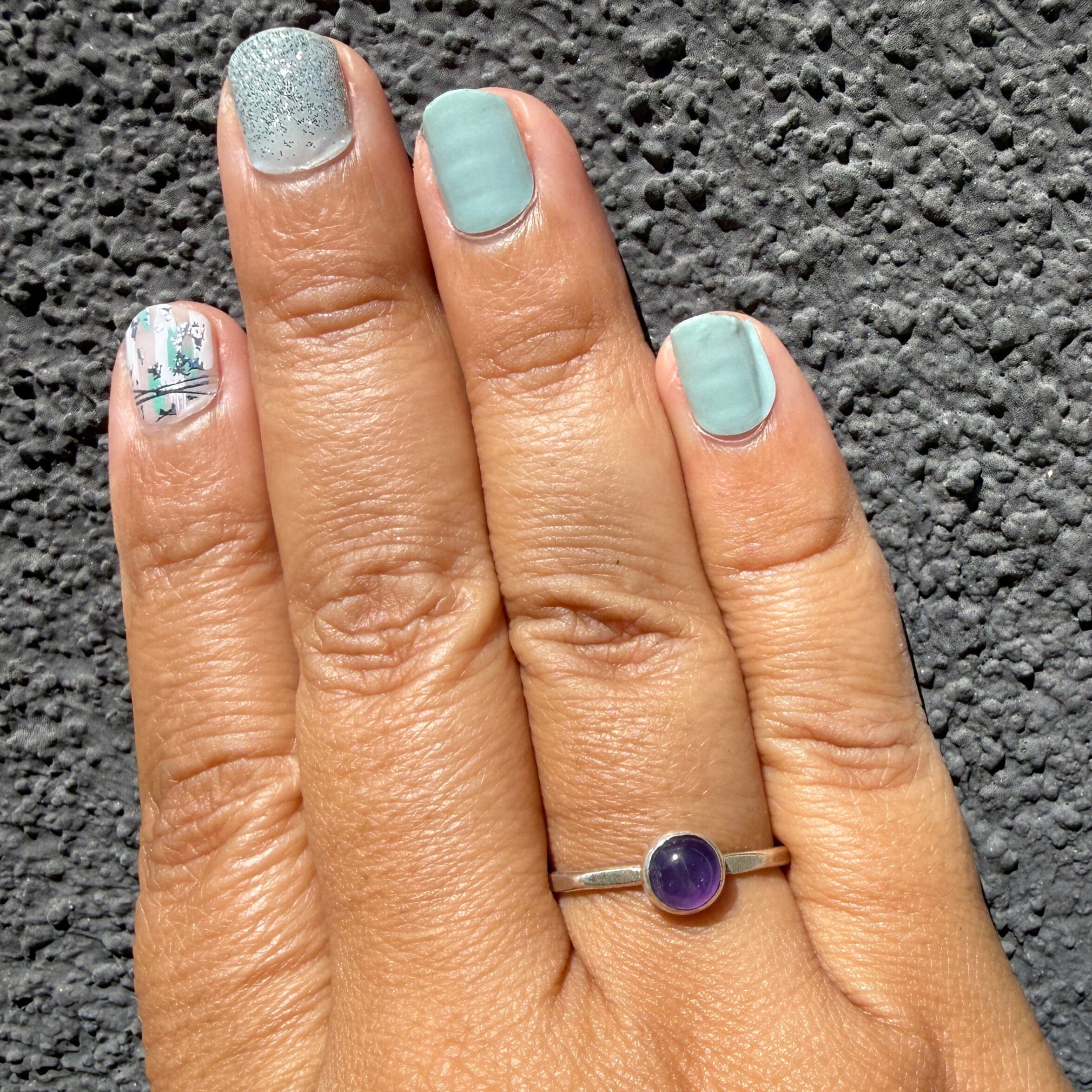 Amethyst Gemdrop 6mm Stacking Ring - sterling silver | Stone Love Collection ring Amanda K Lockrow