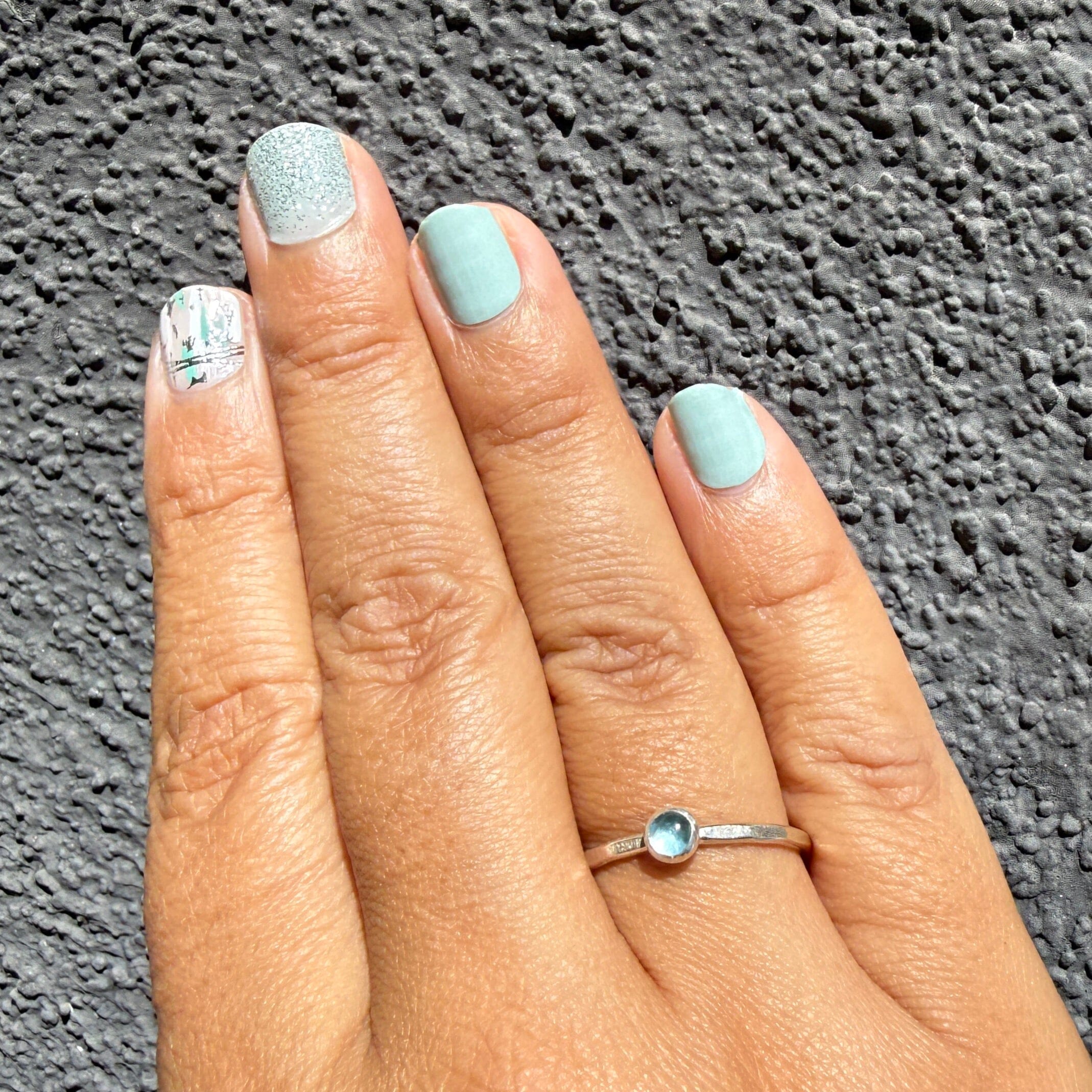 Gemdrop 4mm Stacking Ring - sterling silver | Stone Love Collection ring Amanda K Lockrow