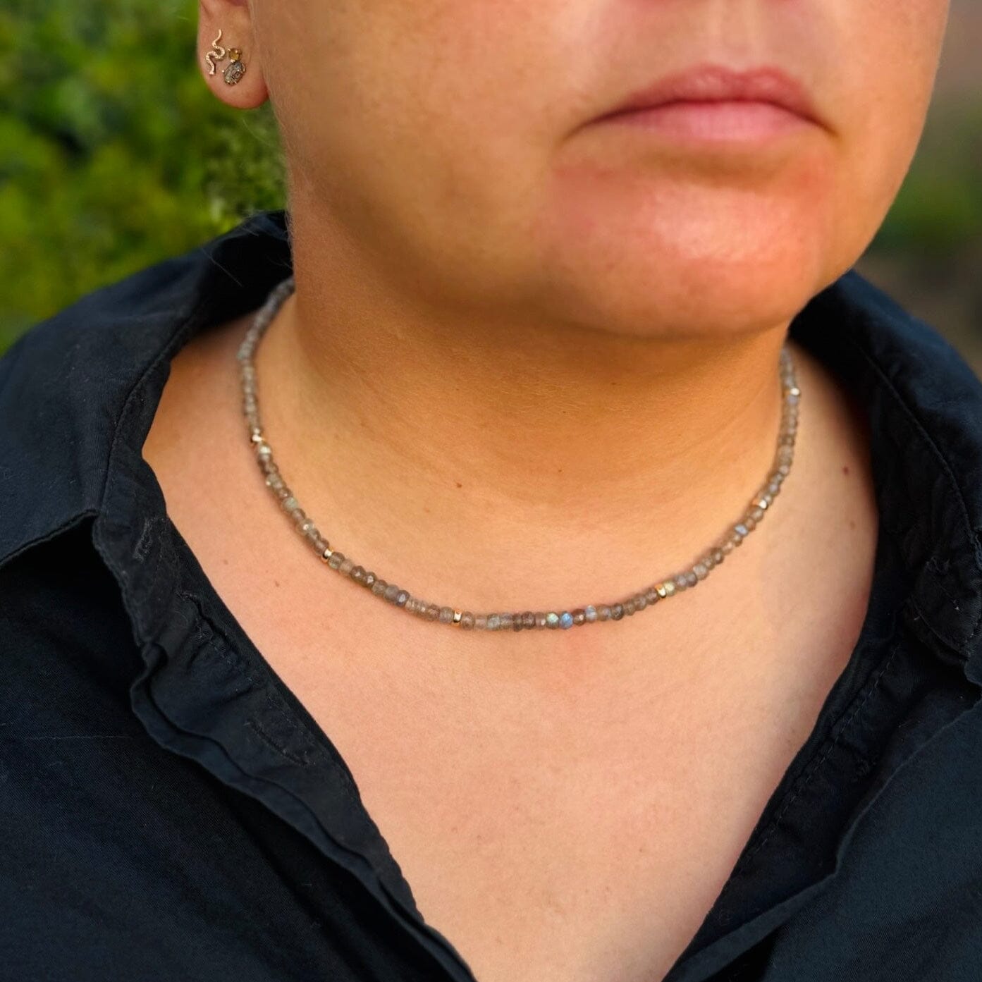 Strung Together Labradorite Necklace - 14k gold filled | Little Rock Collection necklace Amanda K Lockrow