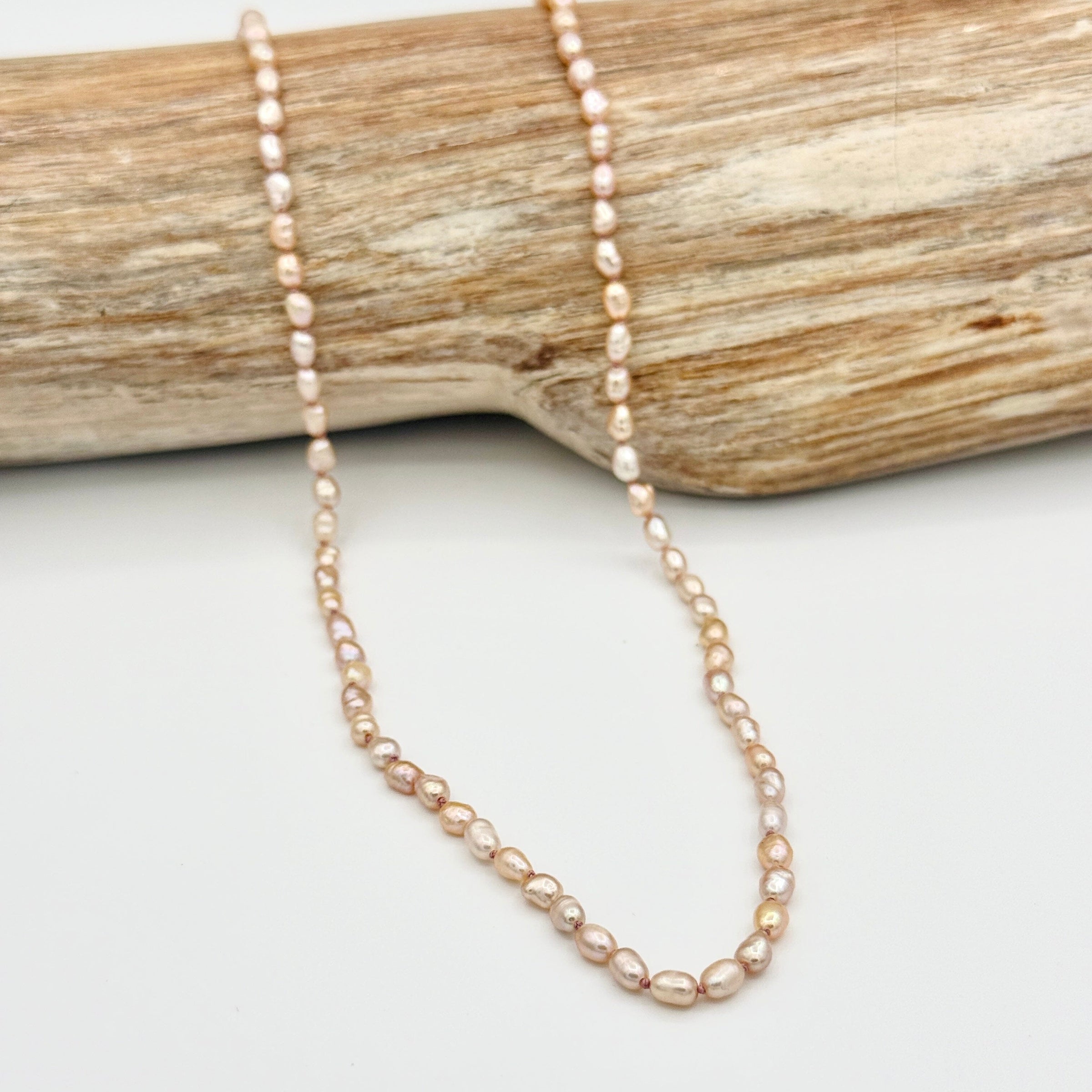Strung Together Pink Pearl Beaded Necklace - sterling silver | Little Rock Collection necklace Amanda K Lockrow