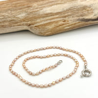Strung Together Pink Pearl Beaded Necklace - sterling silver | Little Rock Collection necklace Amanda K Lockrow