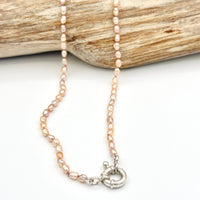 Strung Together Pink Pearl Beaded Necklace - sterling silver | Little Rock Collection necklace Amanda K Lockrow