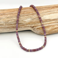 Strung Together Lepidolite Beaded Necklace - 14k gold filled | Little Rock Collection necklace Amanda K Lockrow