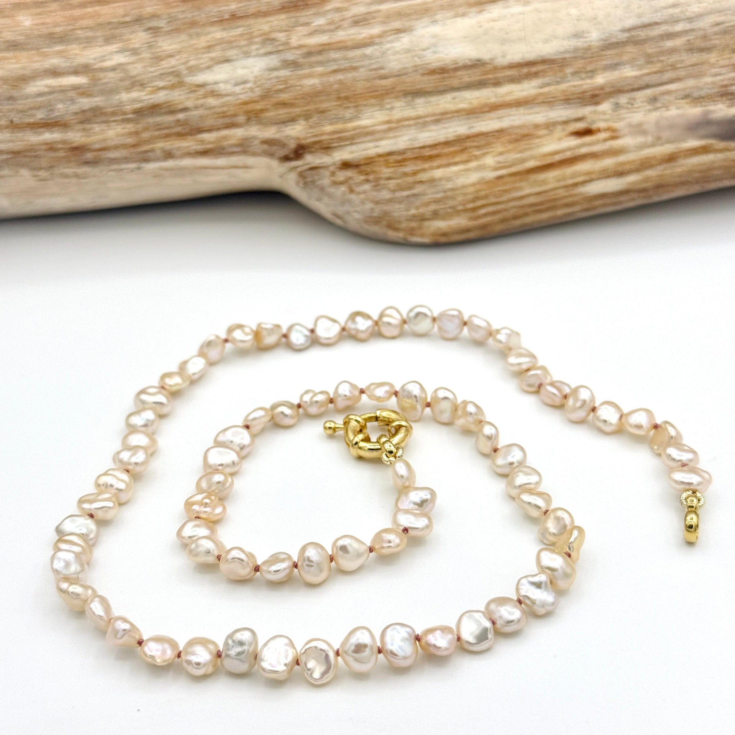Strung Together Keshi Pearl Beaded Necklace - 14k gold filled | Little Rock Collection necklace Amanda K Lockrow