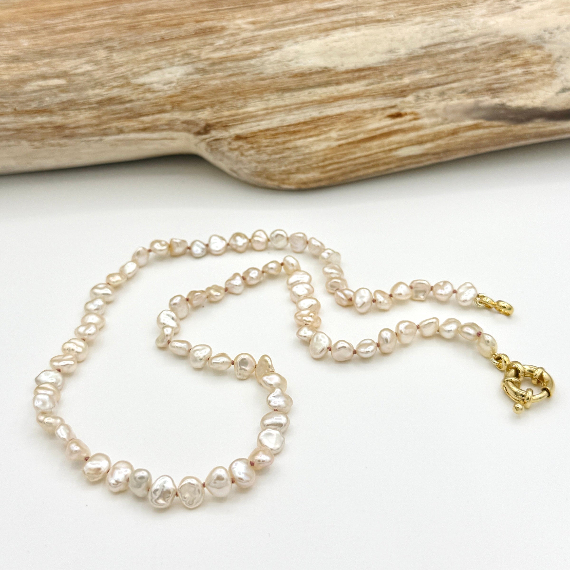 Strung Together Keshi Pearl Beaded Necklace - 14k gold filled | Little Rock Collection necklace Amanda K Lockrow