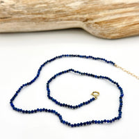 Strung Together Lapis Lazuli Beaded Necklace - 14k gold filled | Little Rock Collection necklace Amanda K Lockrow