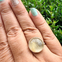 Rutilated Quartz Ring - sterling silver | size 8 | Aislinn Collection