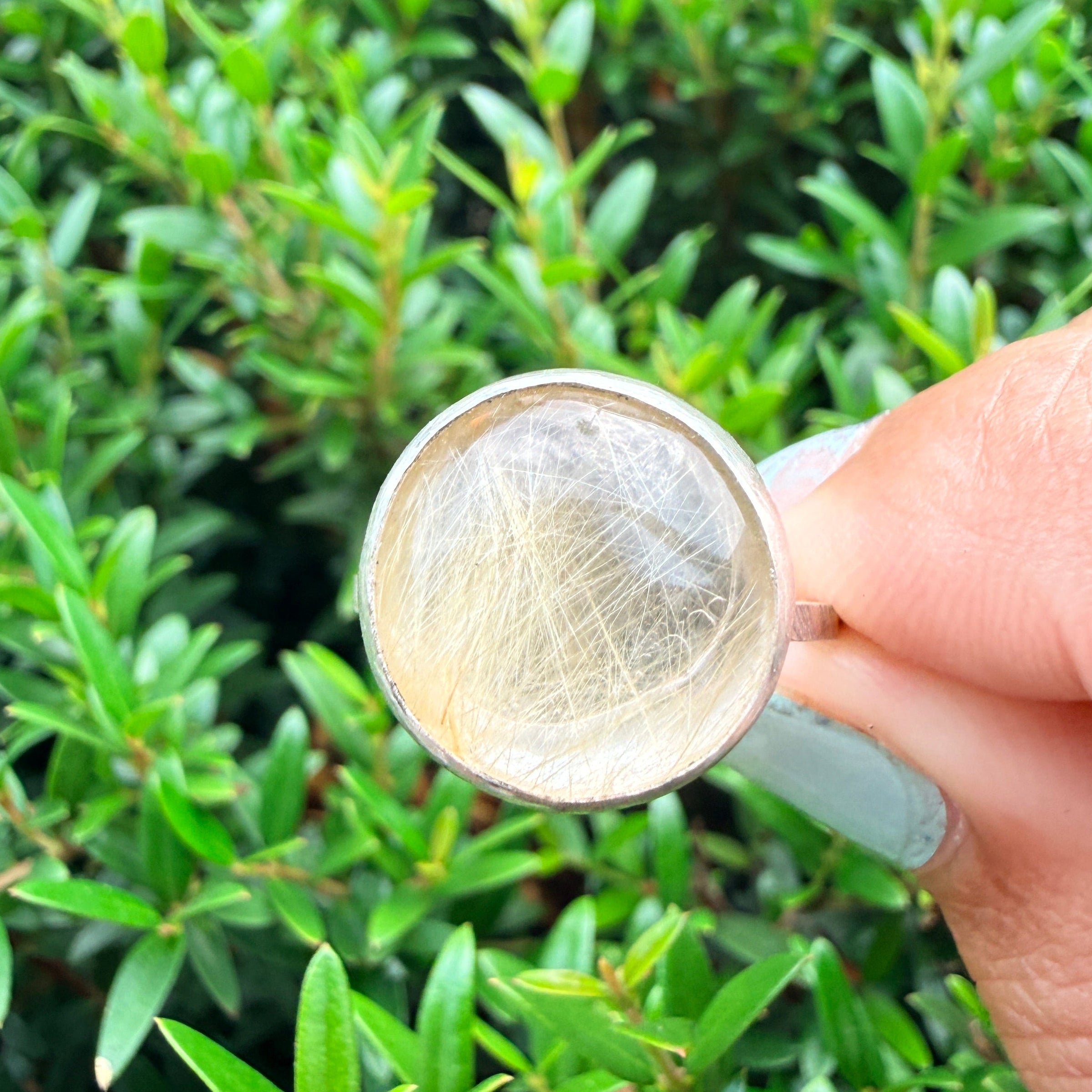 Rutilated Quartz Ring - sterling silver | size 8 | Aislinn Collection