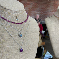Heart Necklaces - sterling silver | Stone Love Collection necklace Amanda K Lockrow