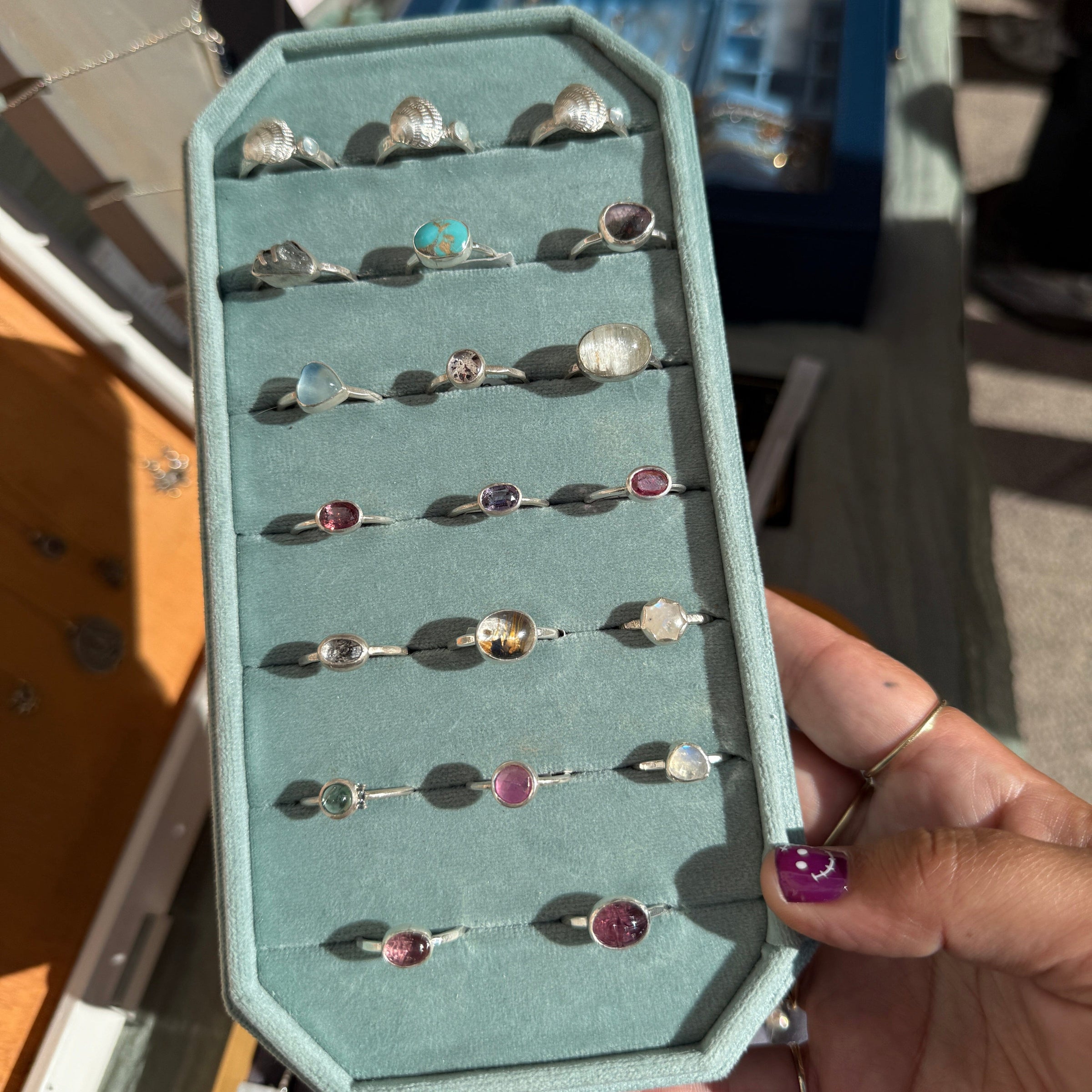 Cats Eye Aquamarine Ring - sterling silver | Size 8 | Stone Love Collection ring Amanda K Lockrow