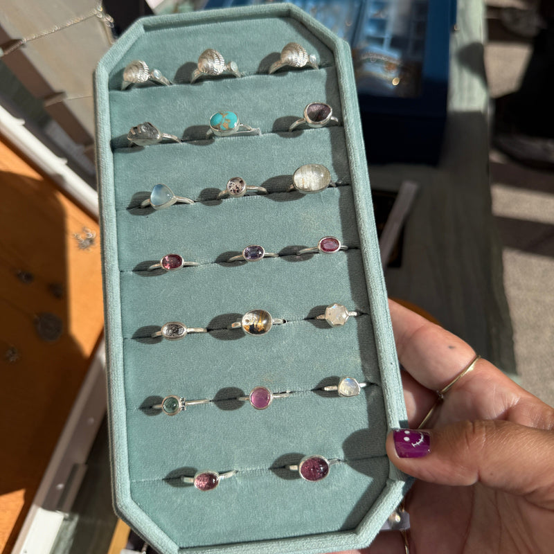 Cats Eye Aquamarine Ring - sterling silver | Size 8 | Stone Love Collection ring Amanda K Lockrow