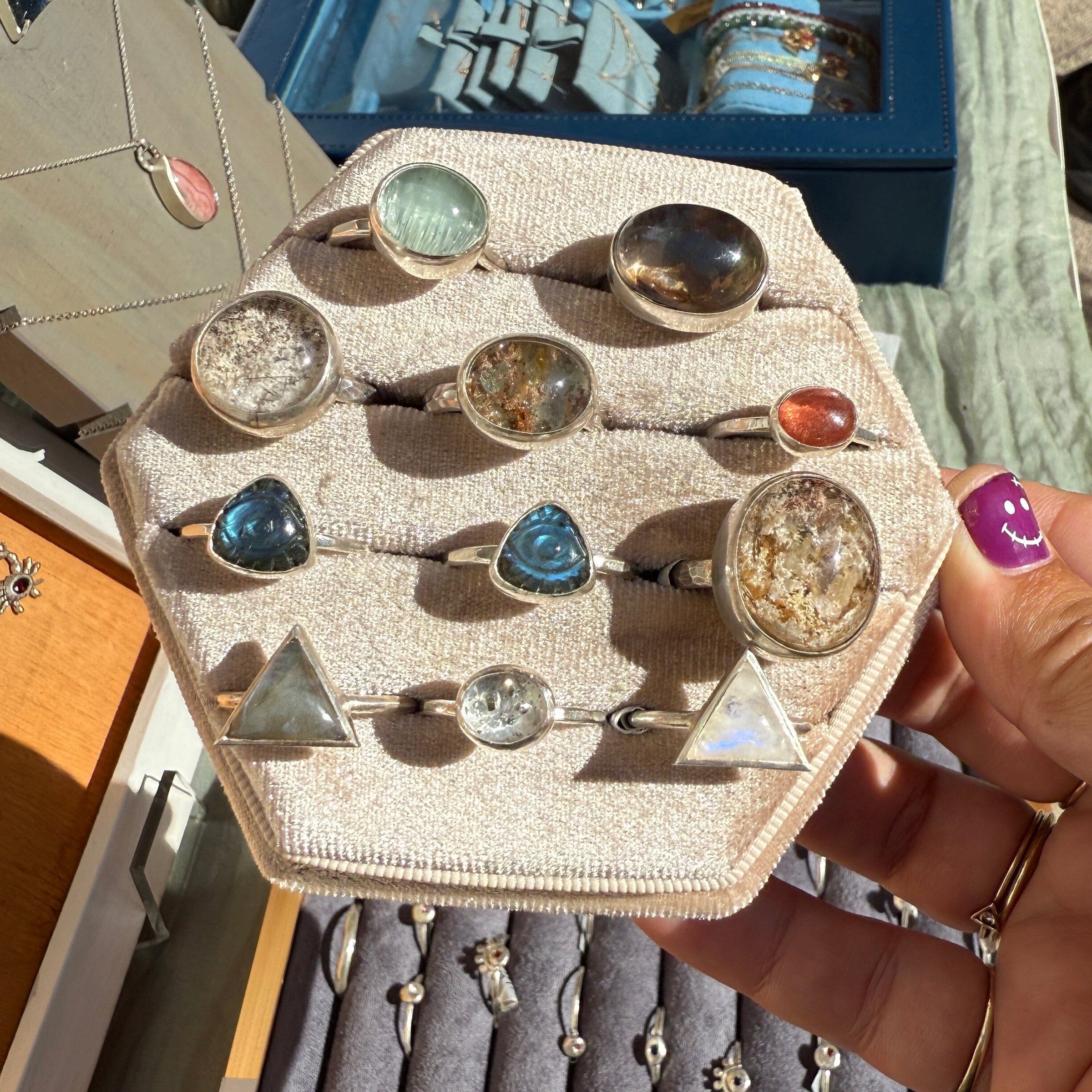 Rainbow Quartz East West Ring - sterling silver | Size 6 | Aislinn Collection ring Amanda K Lockrow