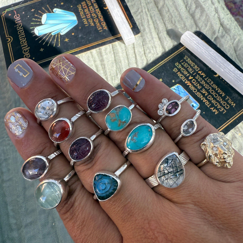 Spinel and Diamond Sophia Ring - sterling silver | Stone Love Collection ring Amanda K Lockrow