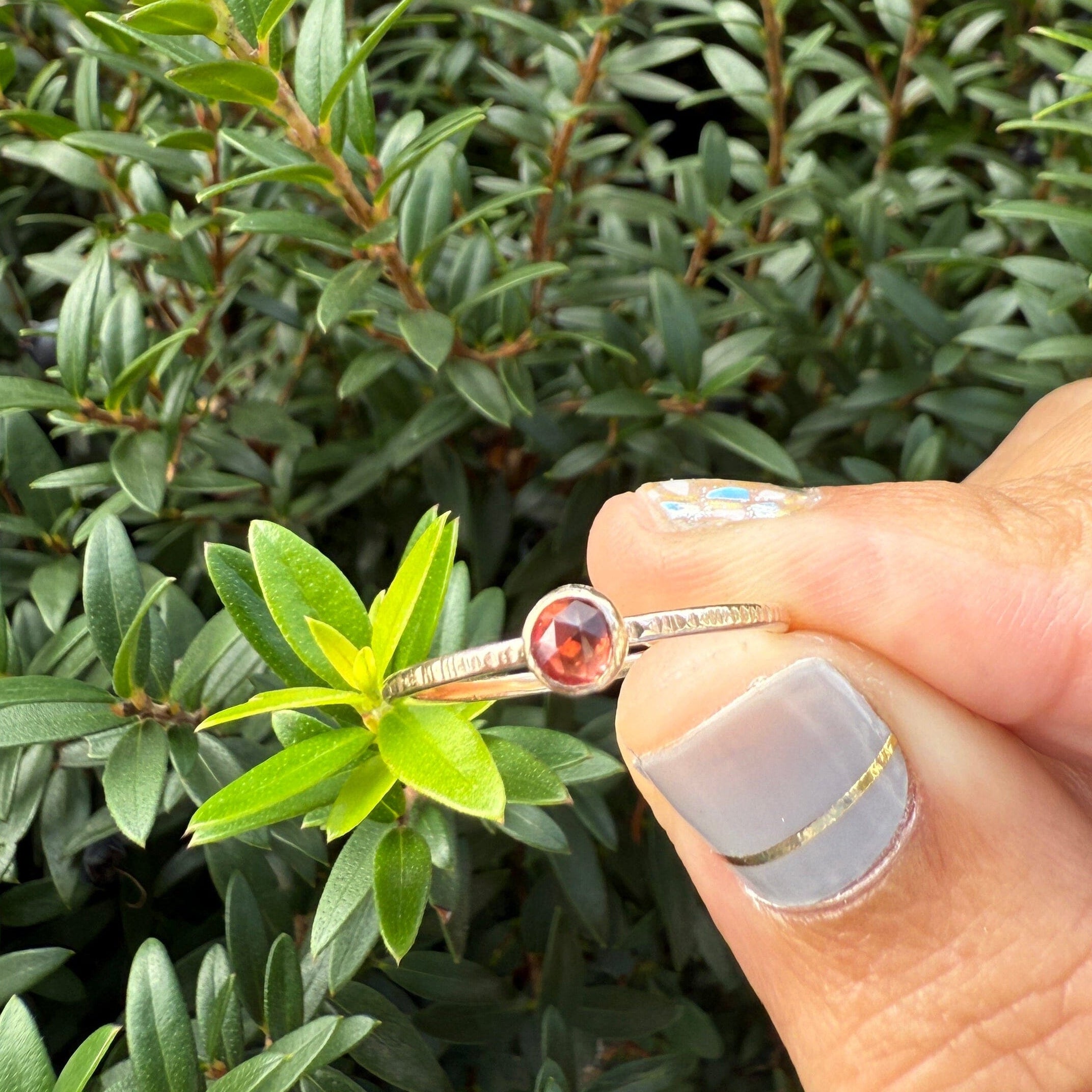 Oregon Sunstone Rosecut Stacking Ring - 14k gold | Fine Collection ring Amanda K Lockrow