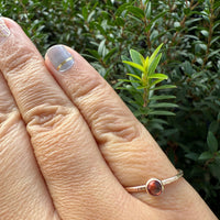 Oregon Sunstone Rosecut Stacking Ring - 14k gold | Fine Collection ring Amanda K Lockrow