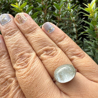 Cats Eye Aquamarine Ring - sterling silver | Size 7 | Stone Love Collection ring Amanda K Lockrow