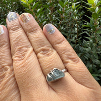 Raw Aquamarine ring - sterling silver | Size 8 | Stone Love Collection ring Amanda K Lockrow