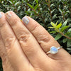 Rainbow Moonstone Rosecut Sterling Silver Ring - size 6 ring Amanda K Lockrow
