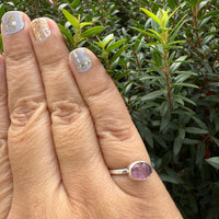 Vintage Glass Scarab Ring - sterling silver ring Amanda K Lockrow