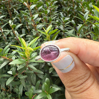 Vintage Glass Scarab Ring - sterling silver ring Amanda K Lockrow