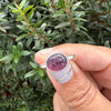 Vintage Glass Scarab Ring - sterling silver ring Amanda K Lockrow