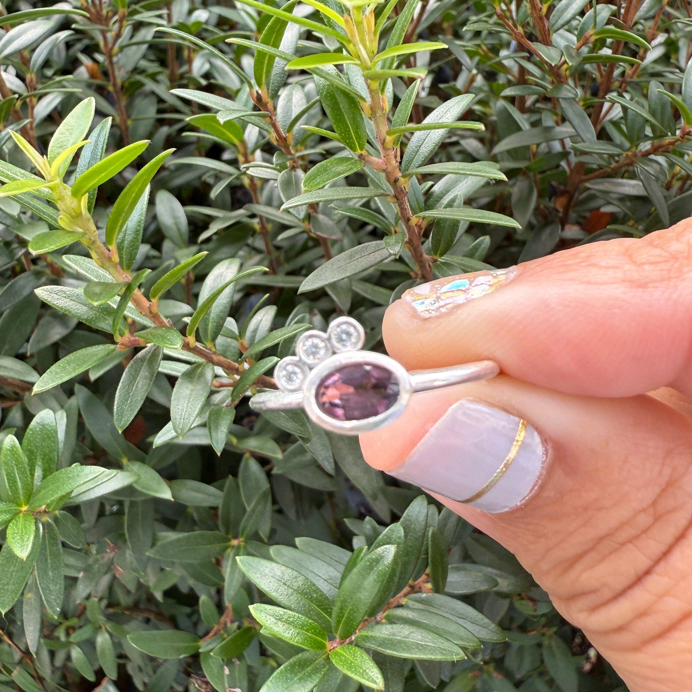 Spinel and Diamond Sophia Ring - sterling silver | Stone Love Collection ring Amanda K Lockrow