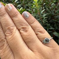 Green Tourmaline and Garnet Rhiannon Ring - sterling silver | Size 6.5 | Stone Love Collection ring Amanda K Lockrow