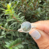 Labradorite Compass Ring - sterling silver | size 7.5 ring Amanda K Lockrow