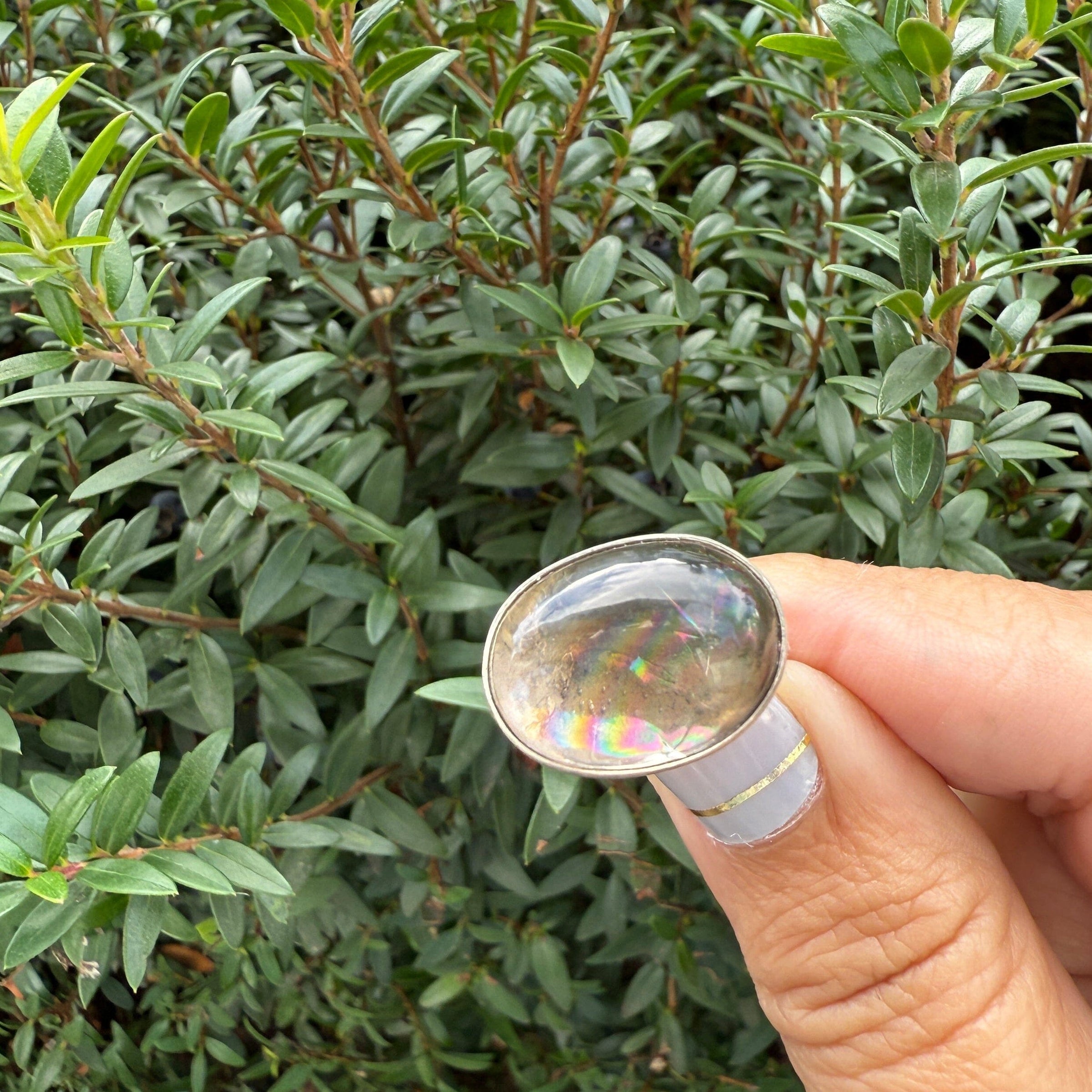 Rainbow Quartz East West Ring - sterling silver | Size 6 | Aislinn Collection ring Amanda K Lockrow