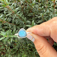 Third Eye Small Labradorite Triangle Ring - sterling silver | Talisman Collection ring Amanda K Lockrow