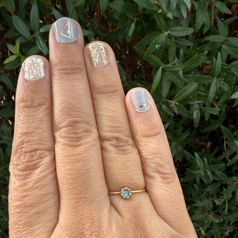 Rainbow Moonstone Diana Ring - 14k gold | Fine Collection ring Amanda K Lockrow
