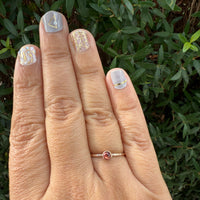 Oregon Sunstone Rosecut Stacking Ring - 14k gold | Fine Collection ring Amanda K Lockrow