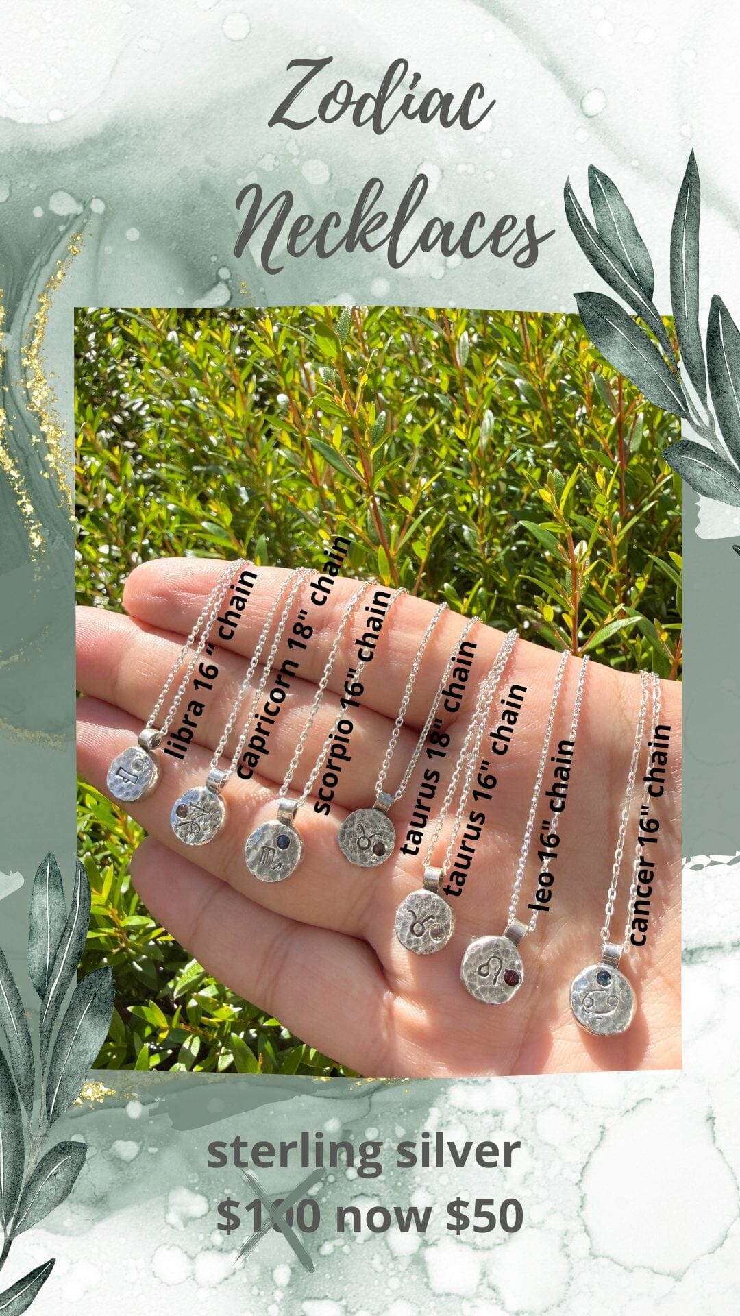 Elements Leo Zodiac Necklace - sterling silver | Sticks & Stones Collection necklace Amanda K Lockrow