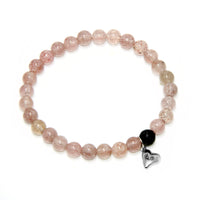 LA Love Strawberry Quartz Crystal Stretchy Bracelet bracelet Amanda K Lockrow