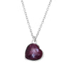 Pink Sapphire Rosecut Heart Necklace - sterling silver | Stone Love Collection necklace Amanda K Lockrow