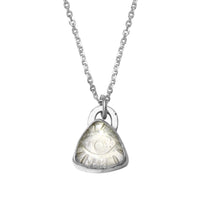 Third Eye Small Clear Quartz Triangle Necklace - sterling silver | Talisman Collection necklace Amanda K Lockrow