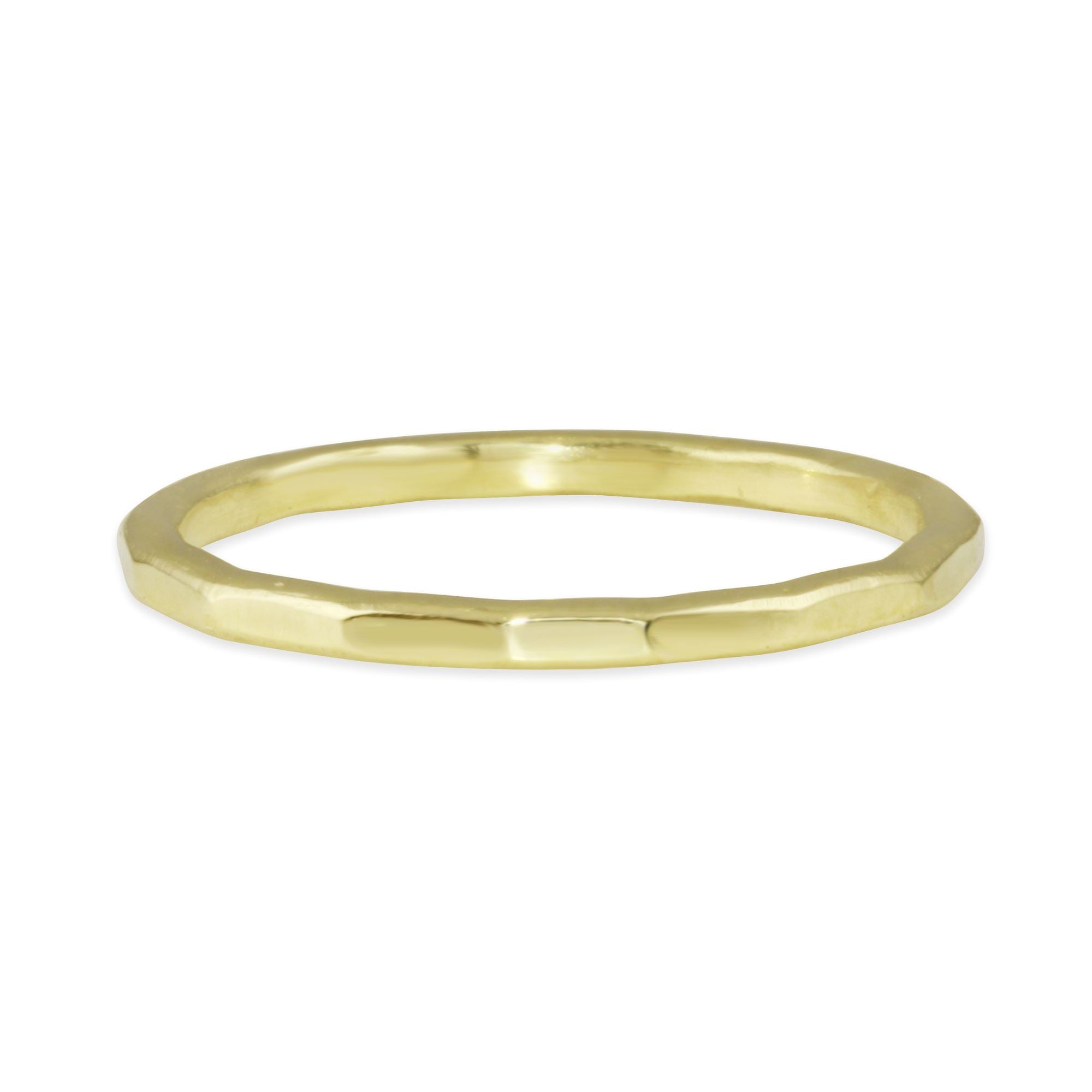 Faceted Gold Band - 14k gold | Sticks & Stones Collection ring Amanda K Lockrow
